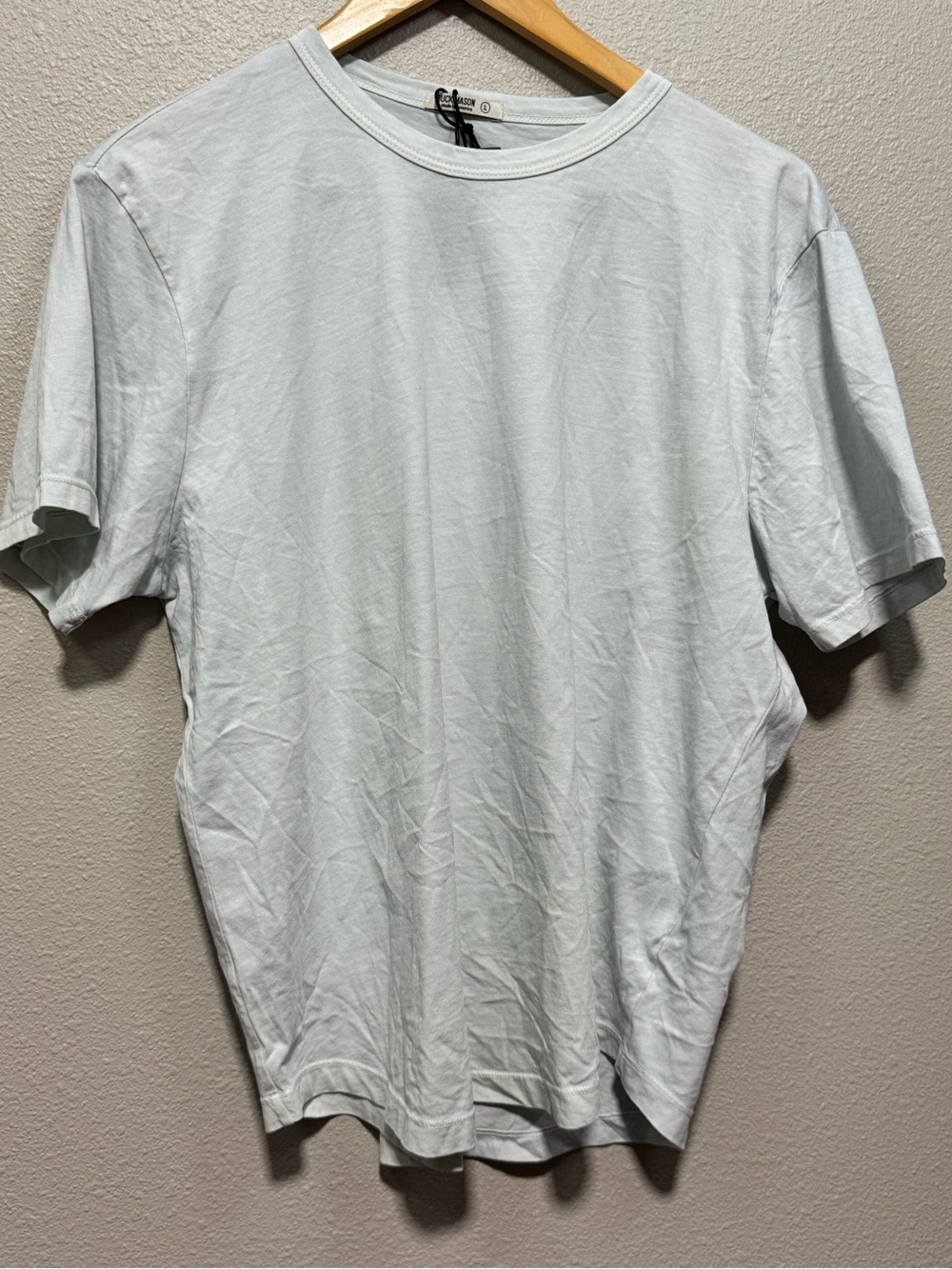 Buck Mason Pale Blue Short Sleeve Crewneck Tee
